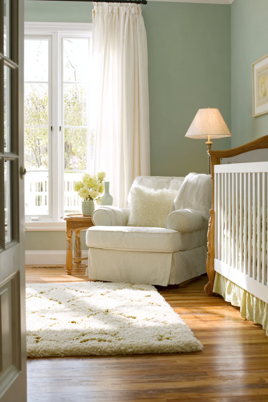 Serene Sage and Natural Wood Nursery