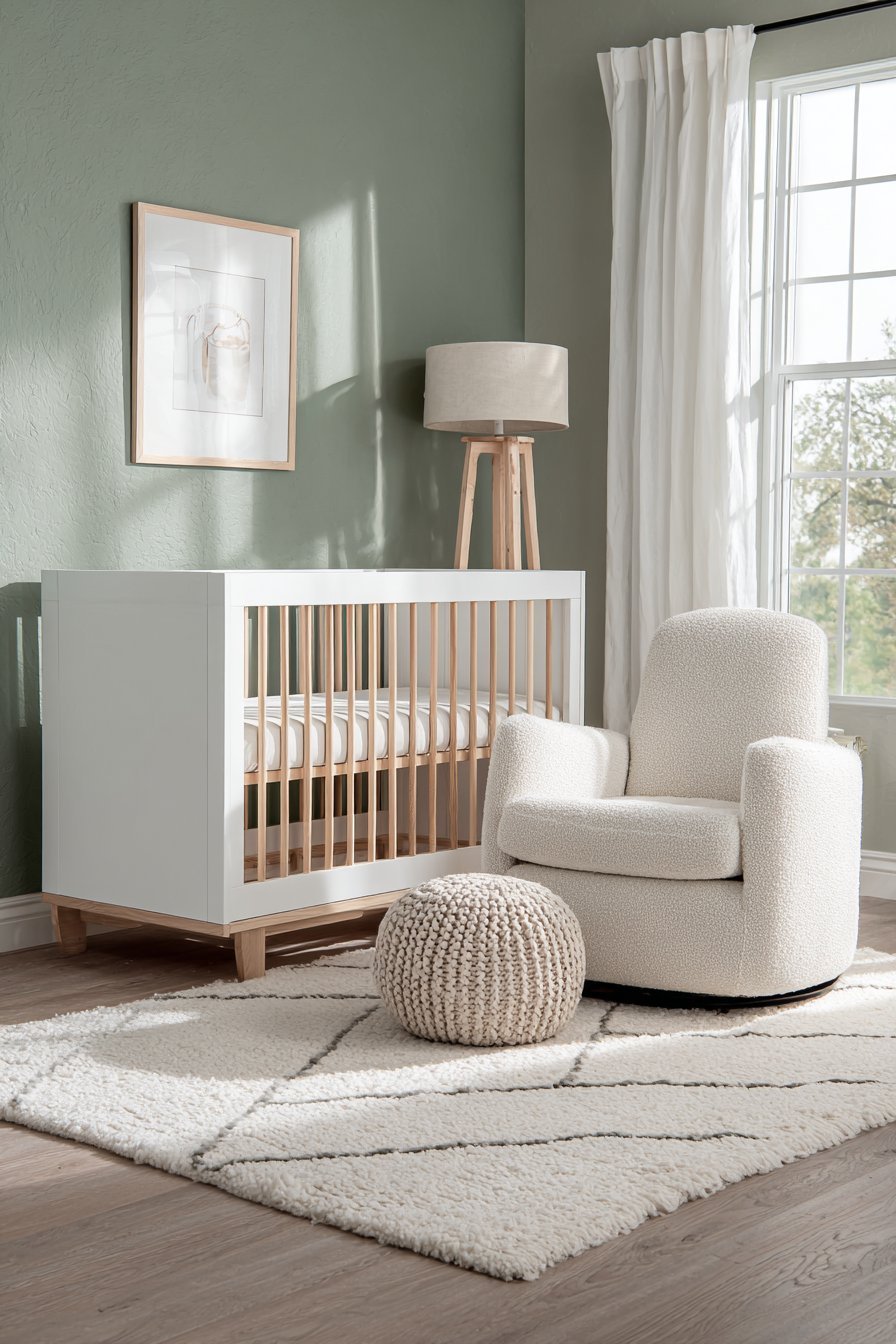 Serene Sage and Natural Wood Nursery