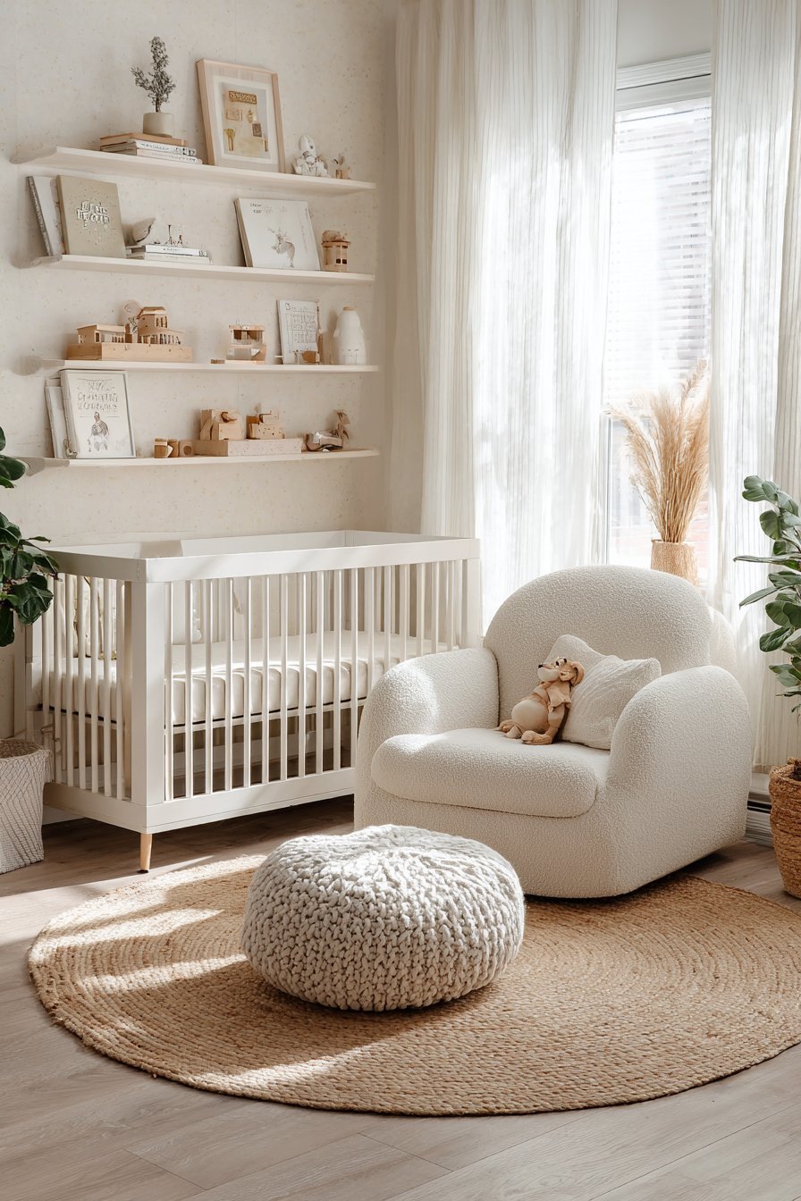 Luminous White Sanctuary with Natural Oak Accents