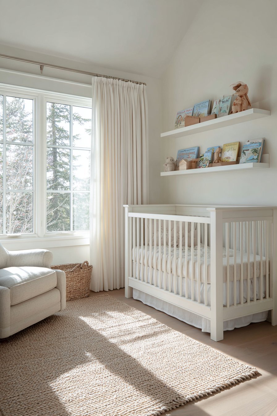 Luminous White Sanctuary with Natural Oak Accents
