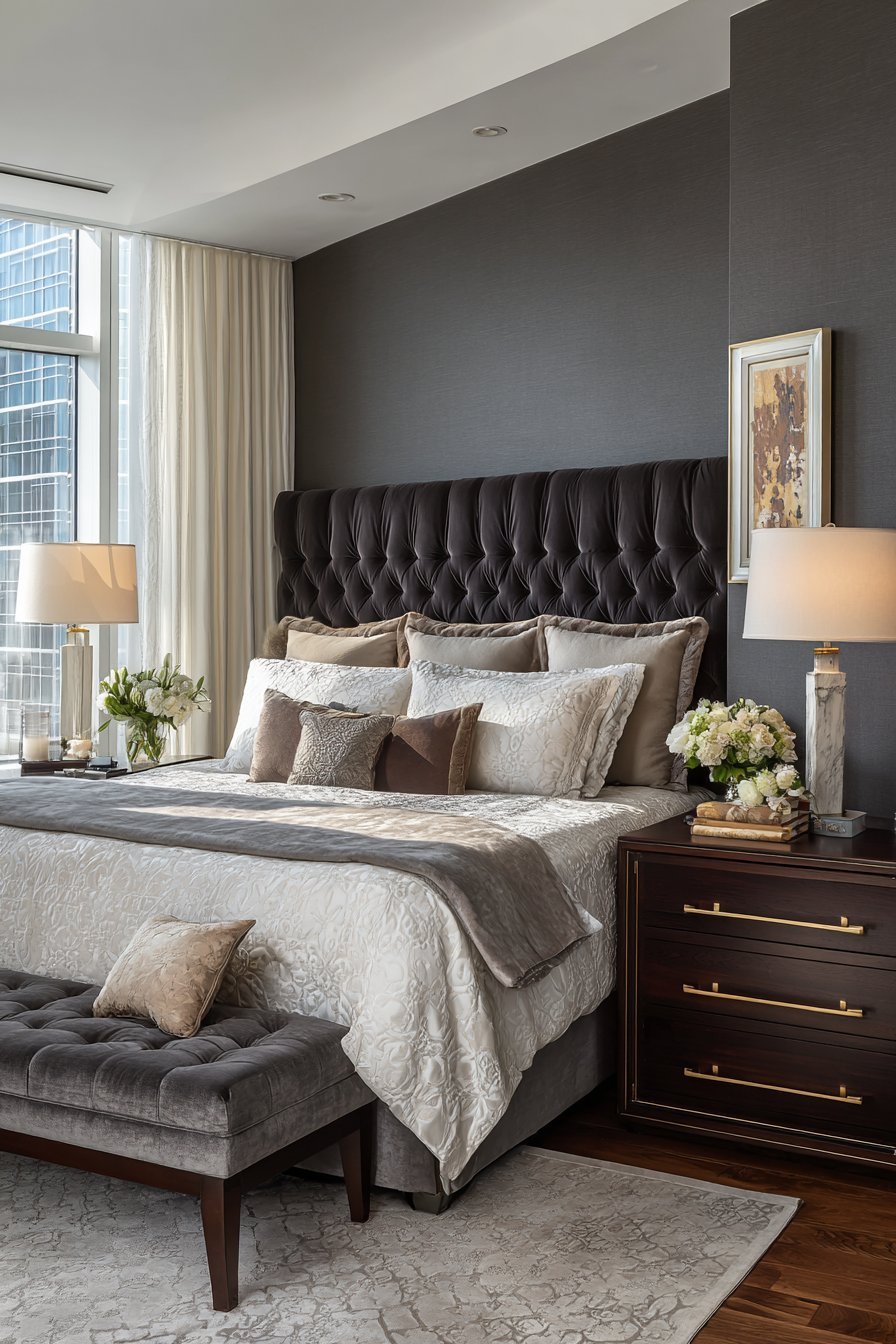 Tufted Velvet Elegance with Refined Textures