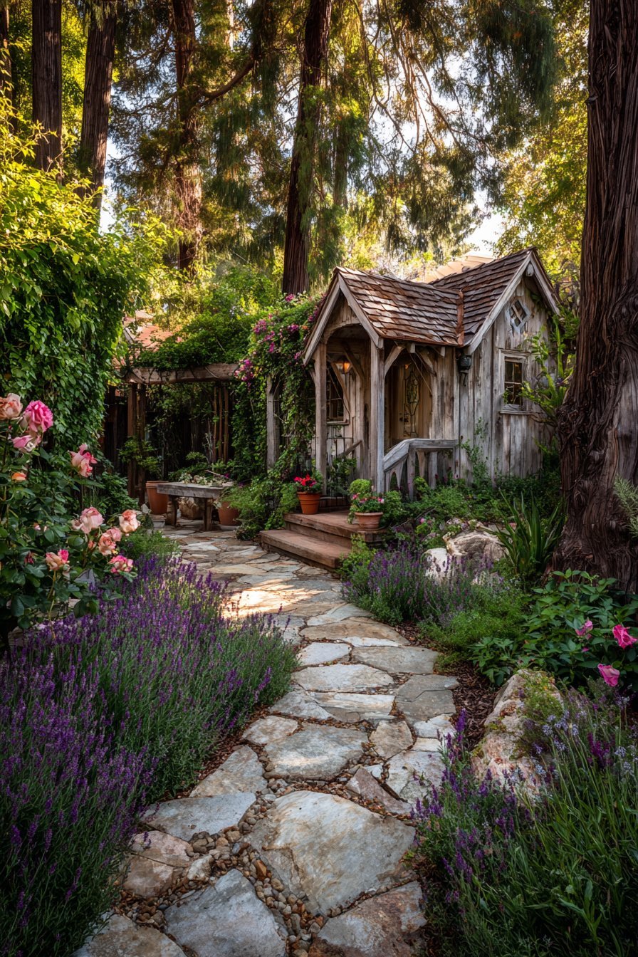 English Garden Flagstone Pathway