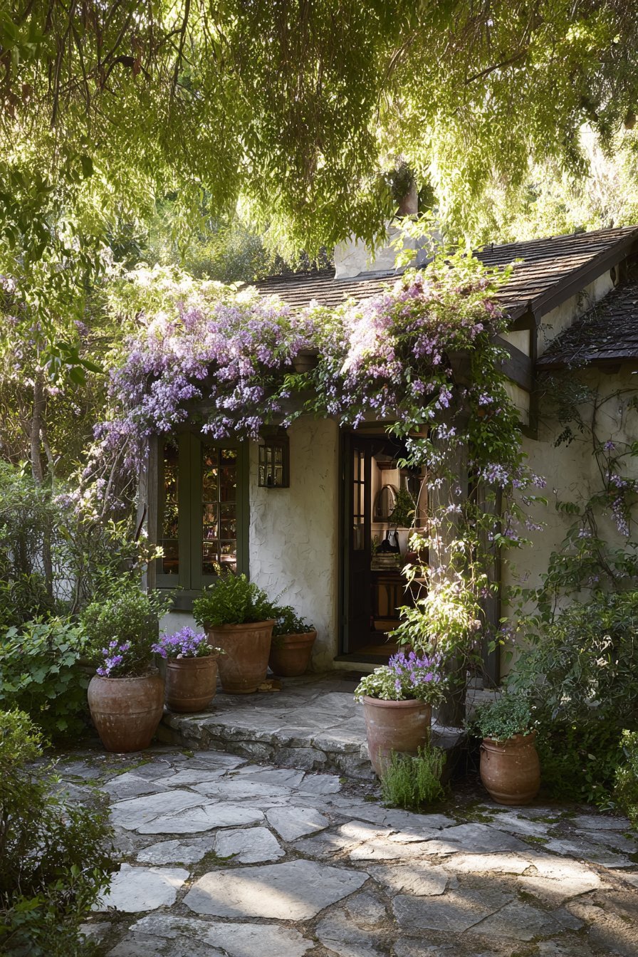 English Garden Flagstone Pathway