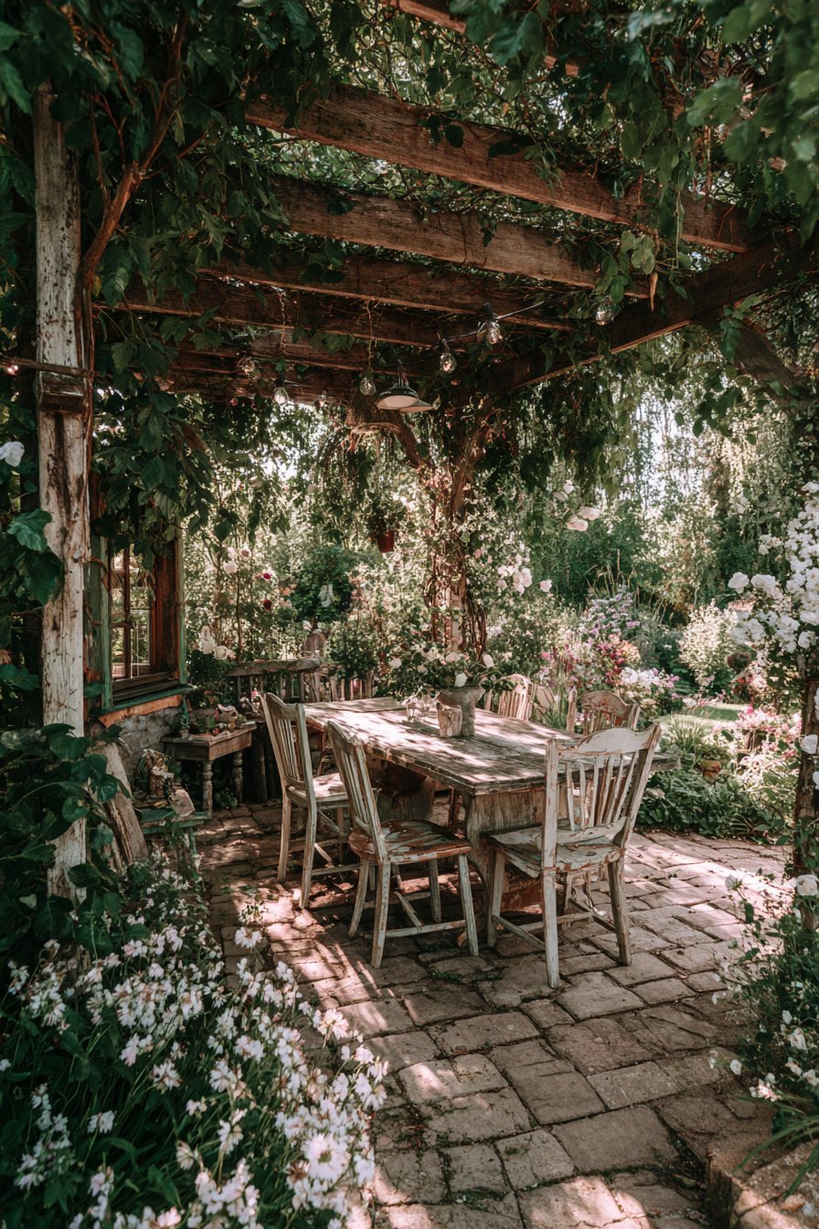 Winding Flagstone Garden Path