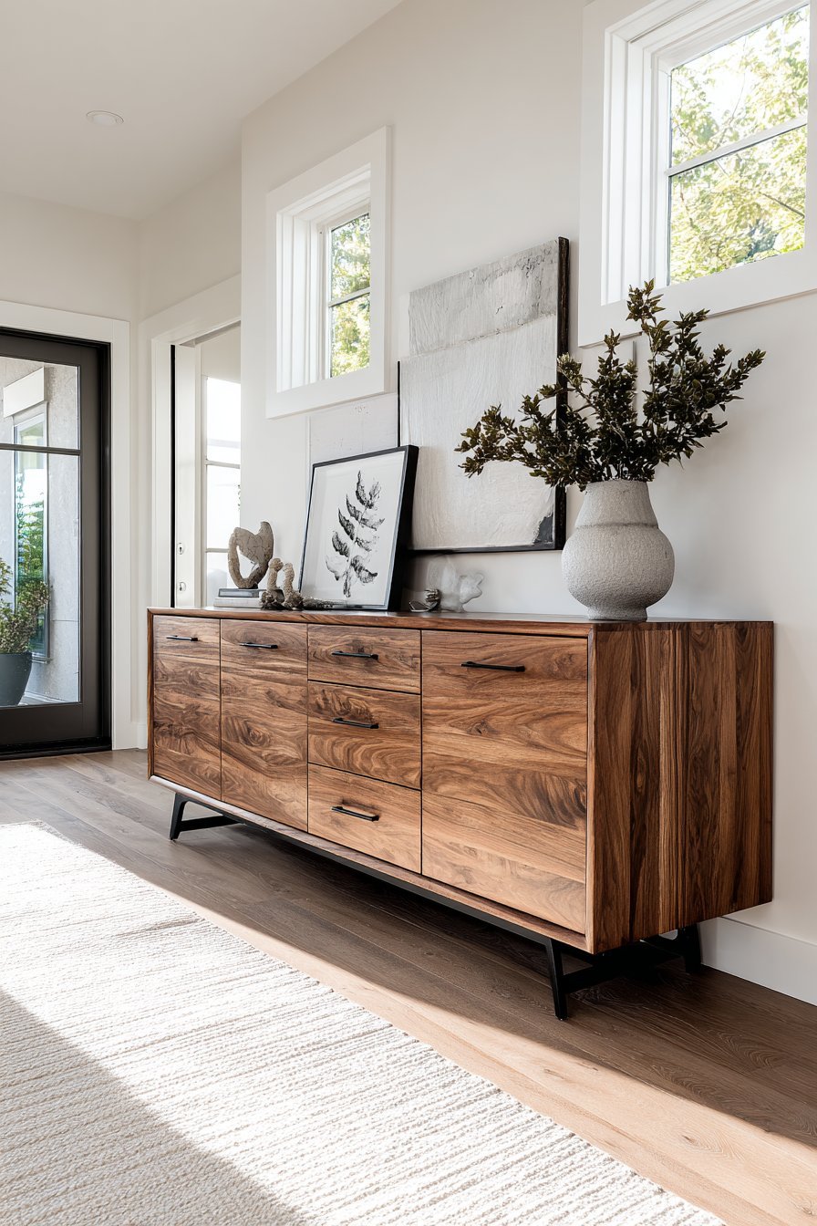 Modern Gallery Wall with Mixed Frame Sizes