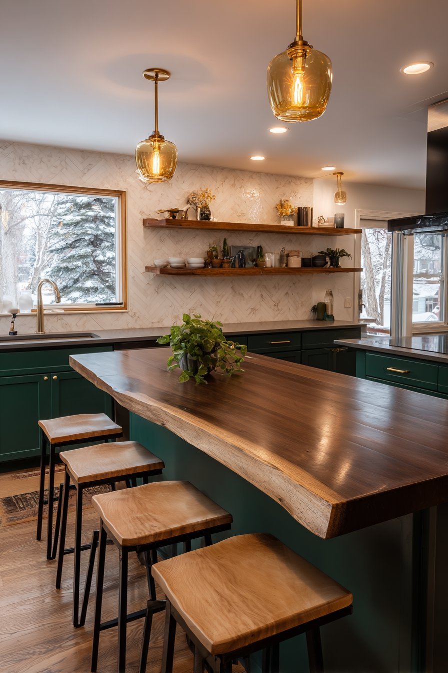 Sophisticated Forest Green Shaker Kitchen