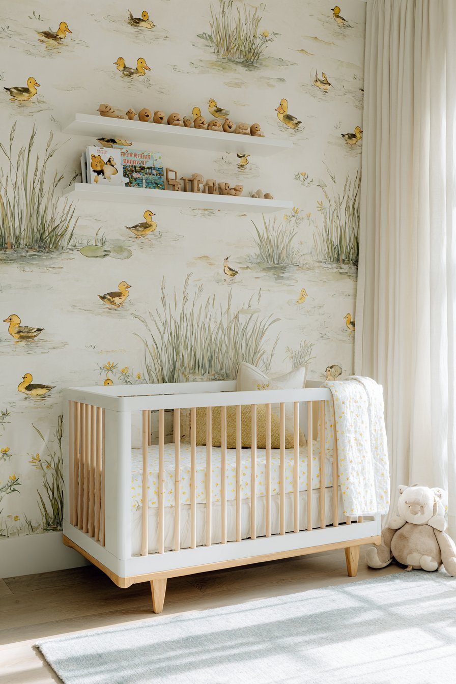 Hand-Painted Duck Illustration Paradise