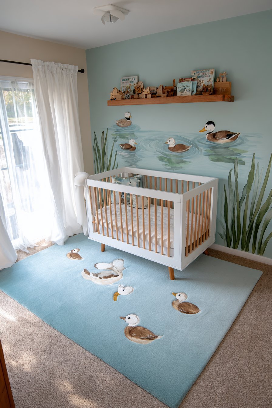 Hand-Painted Duck Illustration Paradise