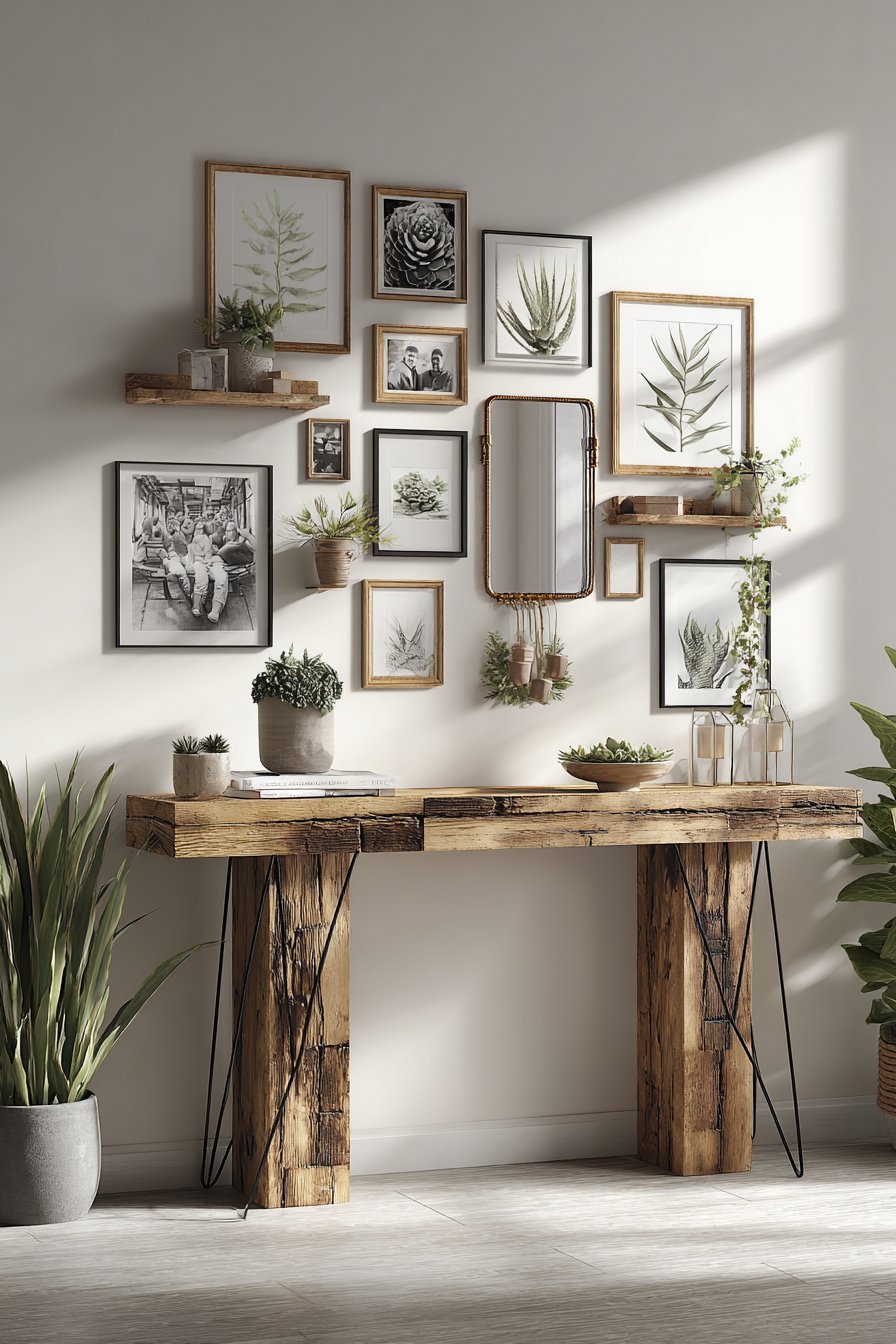 Curated Gallery Wall with Natural Elements