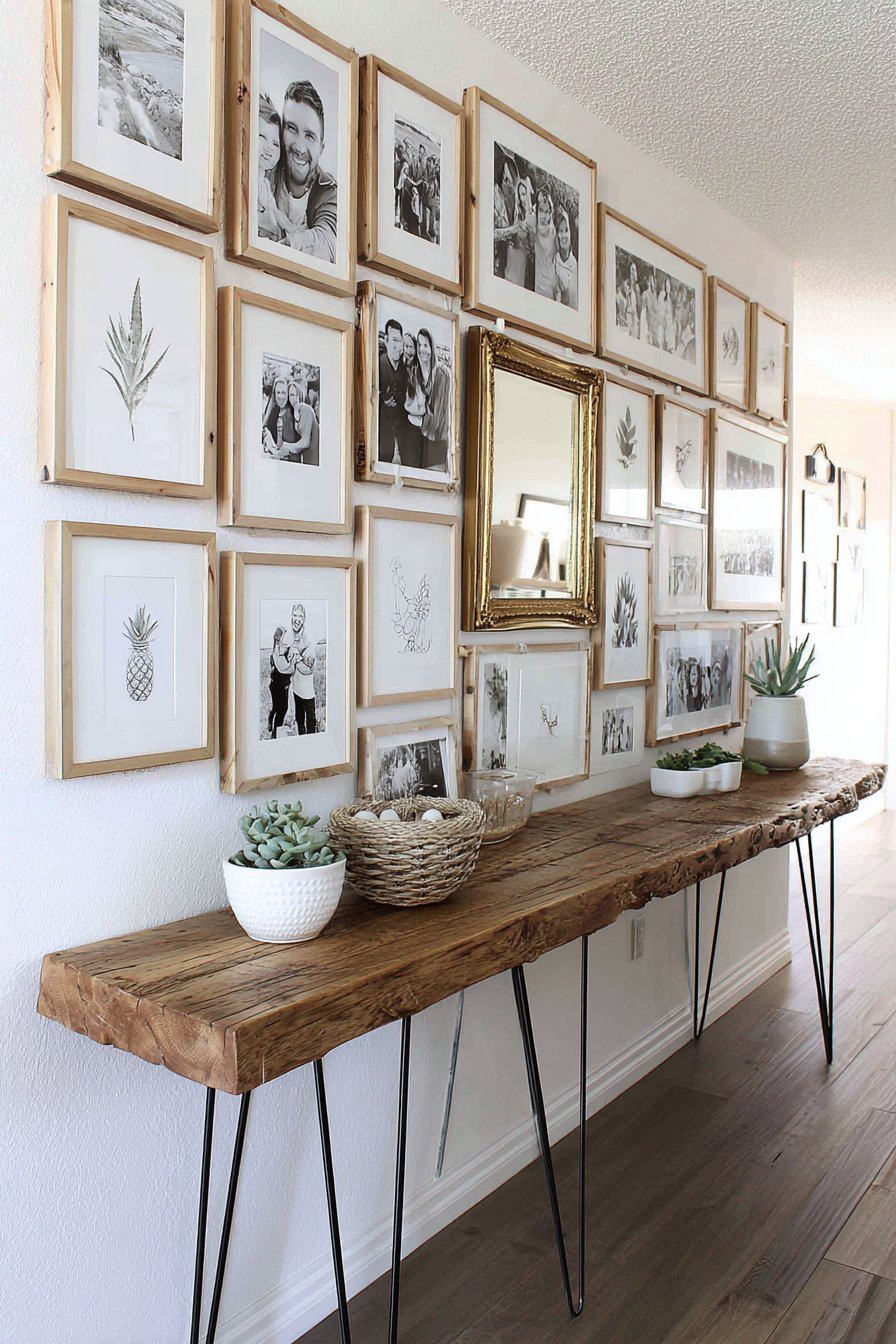 Curated Gallery Wall with Natural Elements