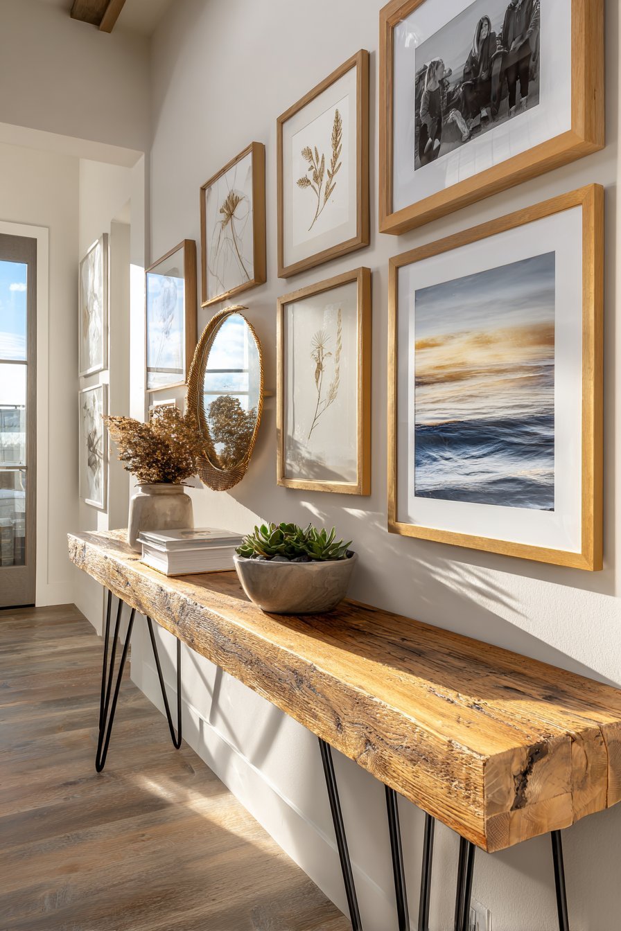 Curated Gallery Wall with Natural Elements