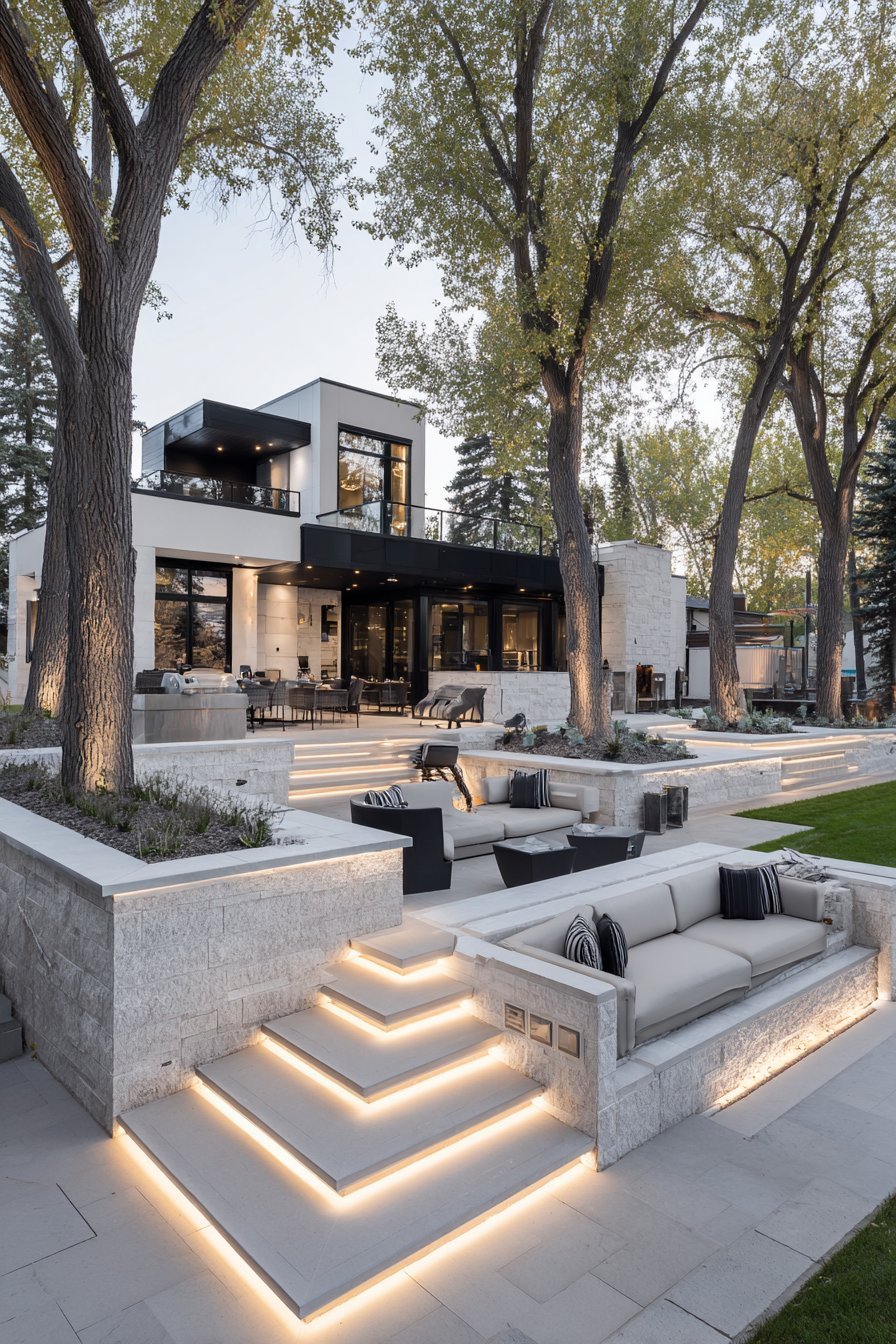 Multi-Level Composite Deck Entertainment Hub