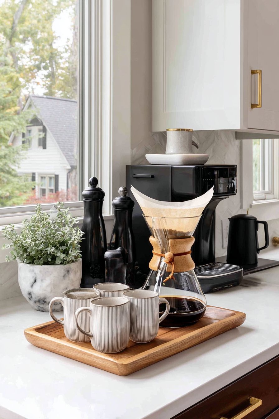 Modern Coffee Station with Textural Variety