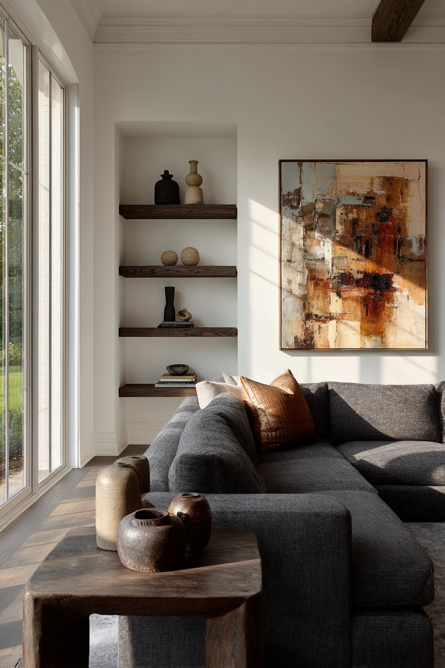 Modern Gallery Wall with Mixed Media