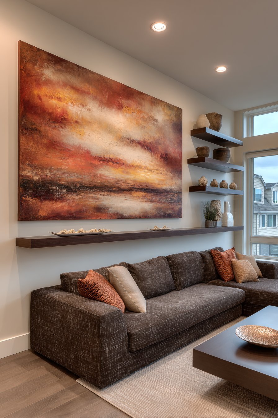 Modern Gallery Wall with Mixed Media