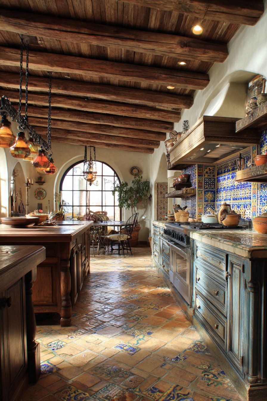 Vibrant Talavera Tile Backsplash Kitchen