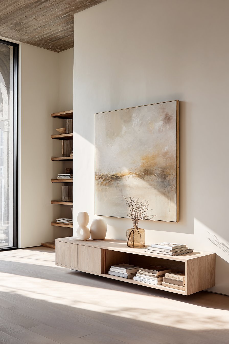 Large-Scale Abstract Canvas Focal Point