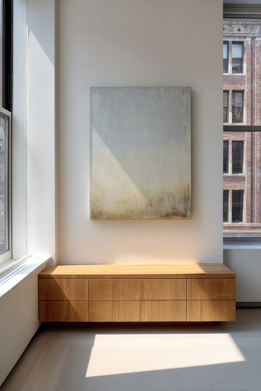 Large-Scale Abstract Canvas Focal Point