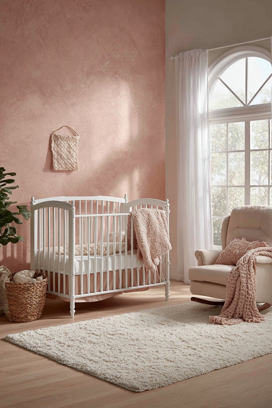 Serene Blush Accent Wall Nursery