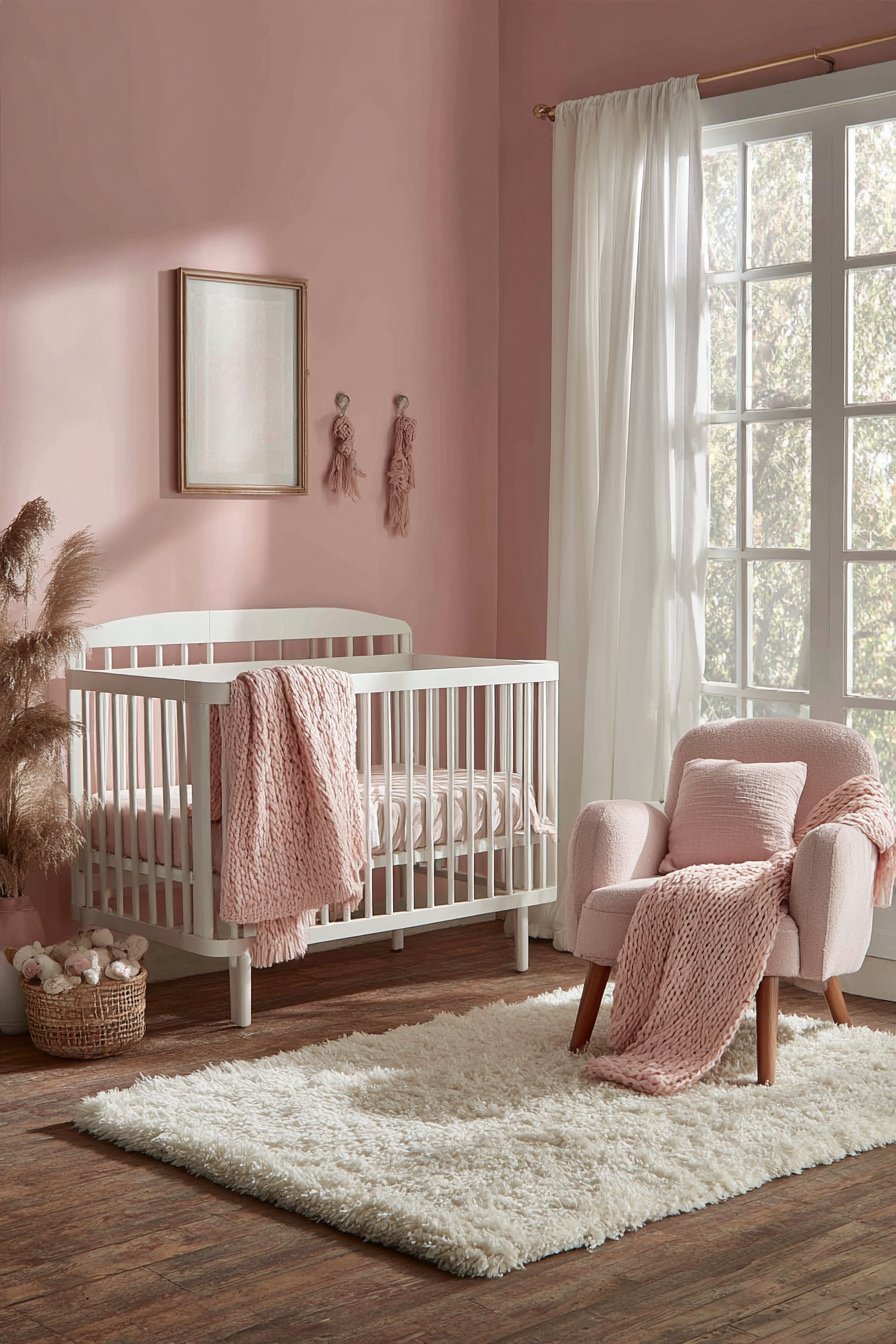 Serene Blush Accent Wall Nursery