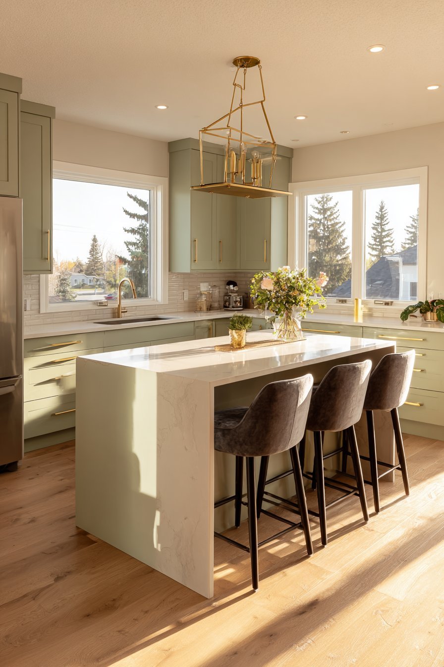 Central Island Waterfall Edge Luxury