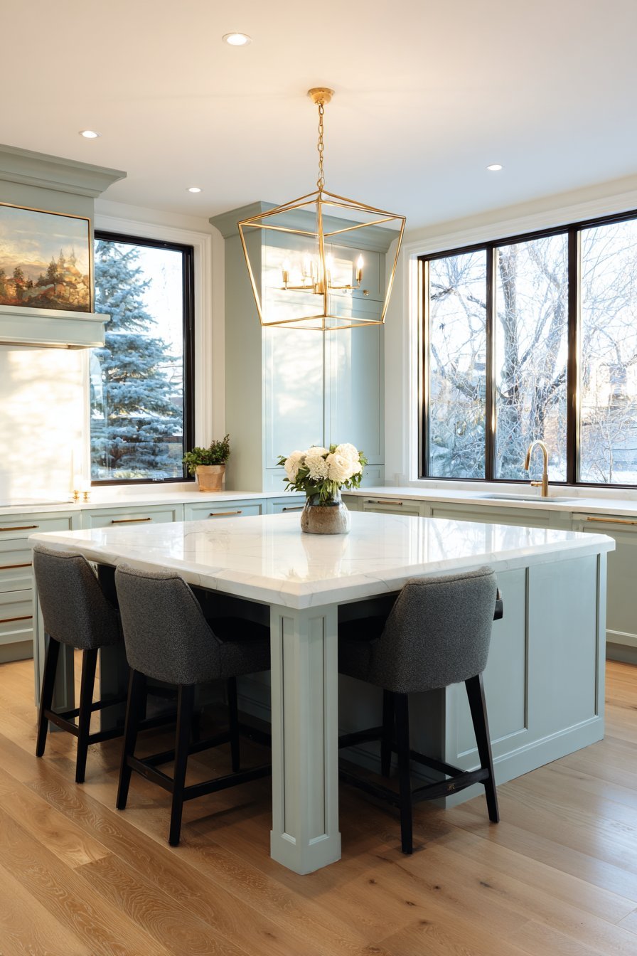 Central Island Waterfall Edge Luxury