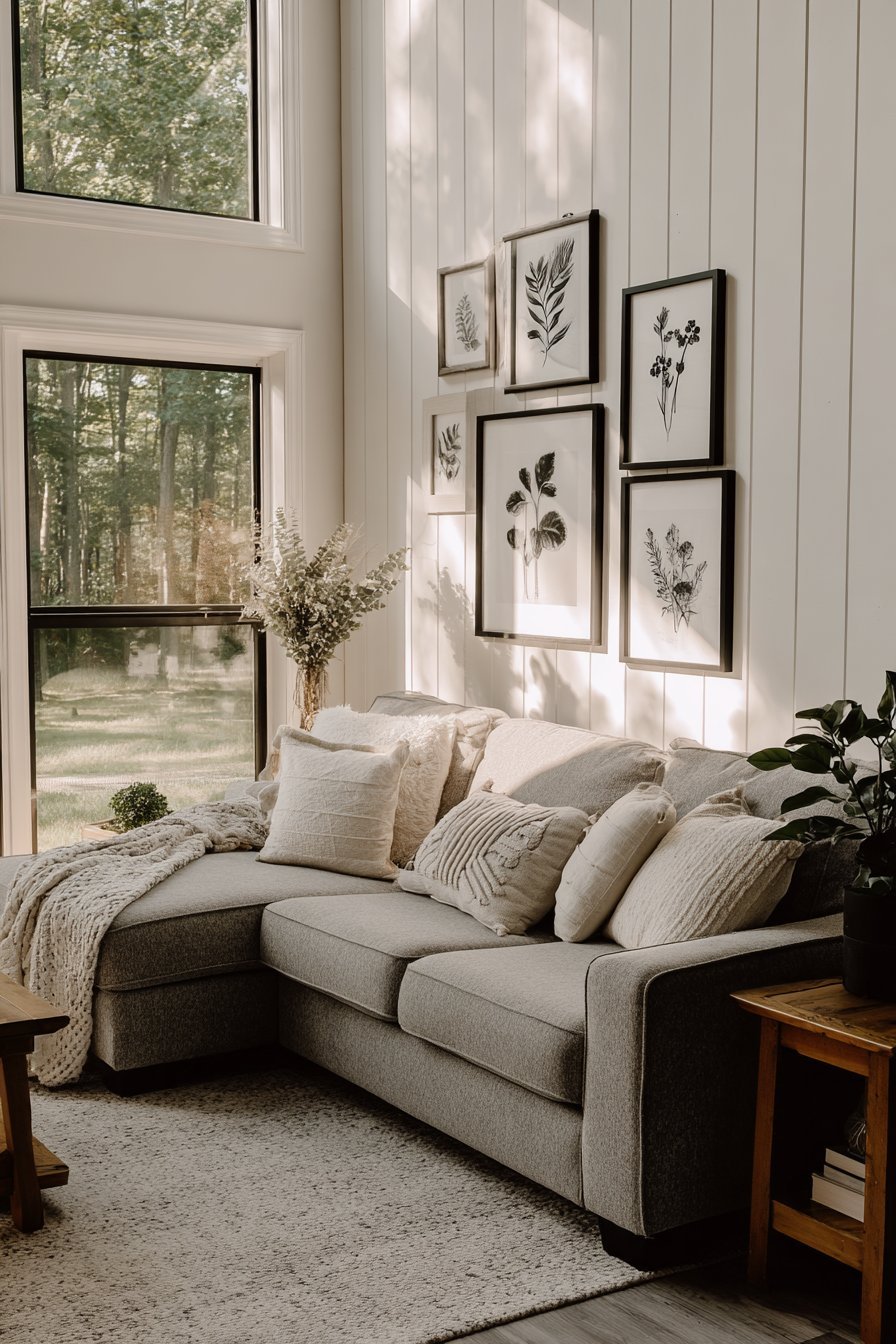 Dramatic Botanical Gallery Wall