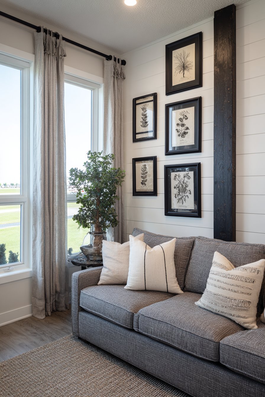 Dramatic Botanical Gallery Wall