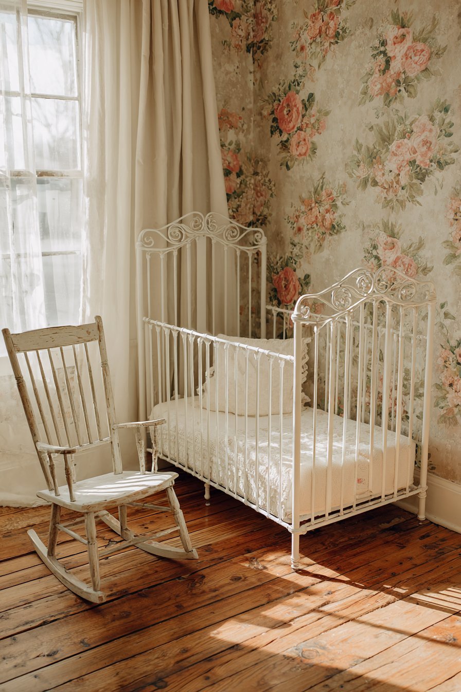 Antique Iron Crib Centerpiece