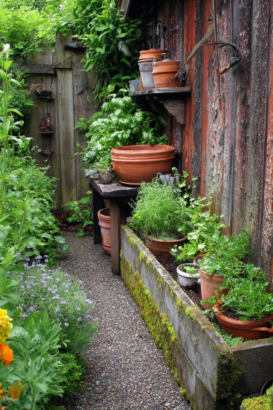 Vintage Garden Bench Retreat