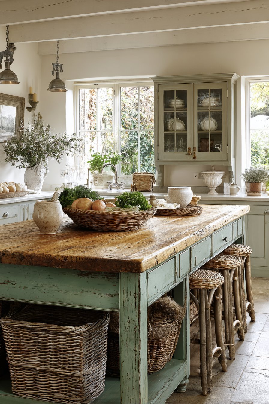 Weathered Pine Island Centerpiece