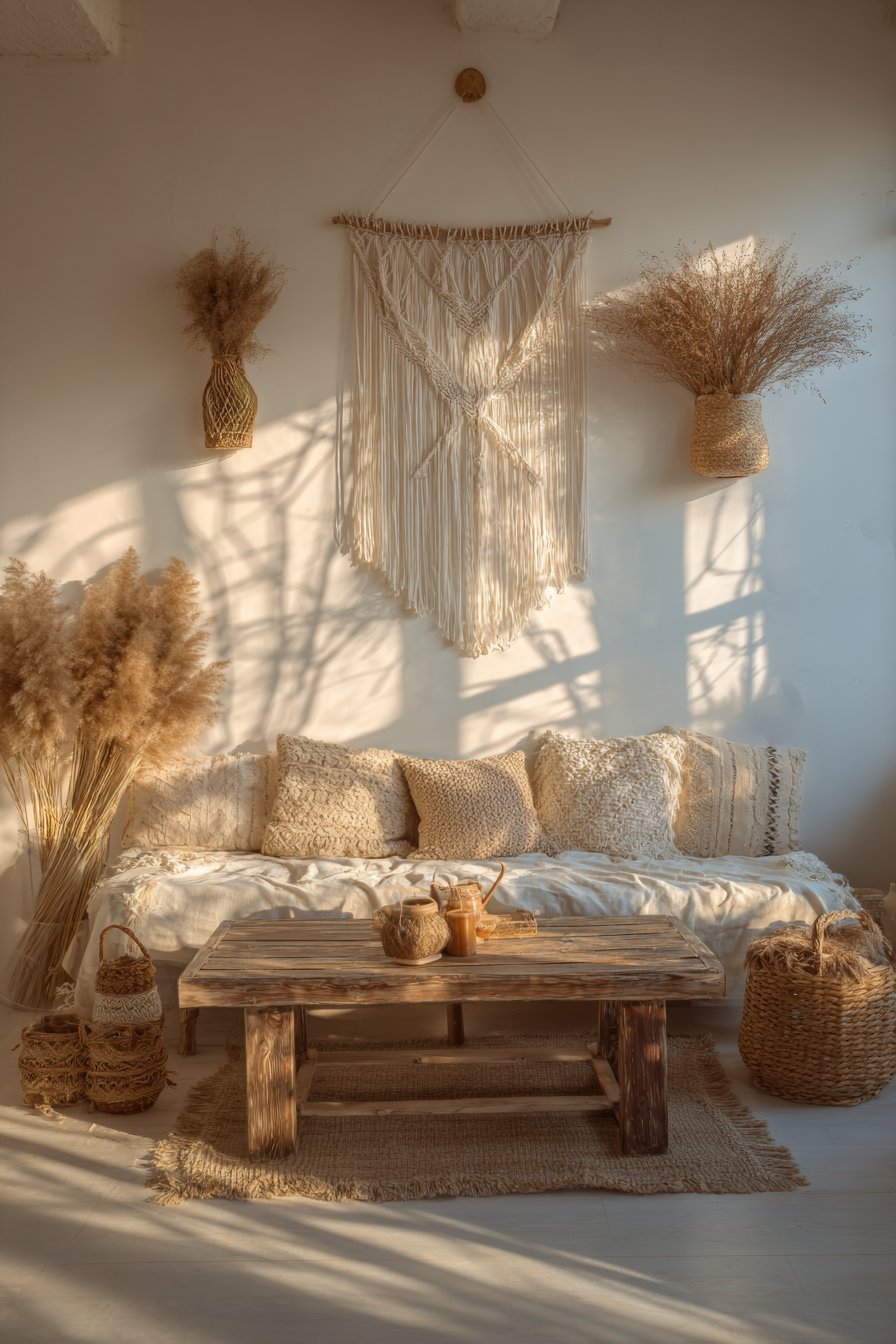 Bohemian Macramé Wall Hanging Display