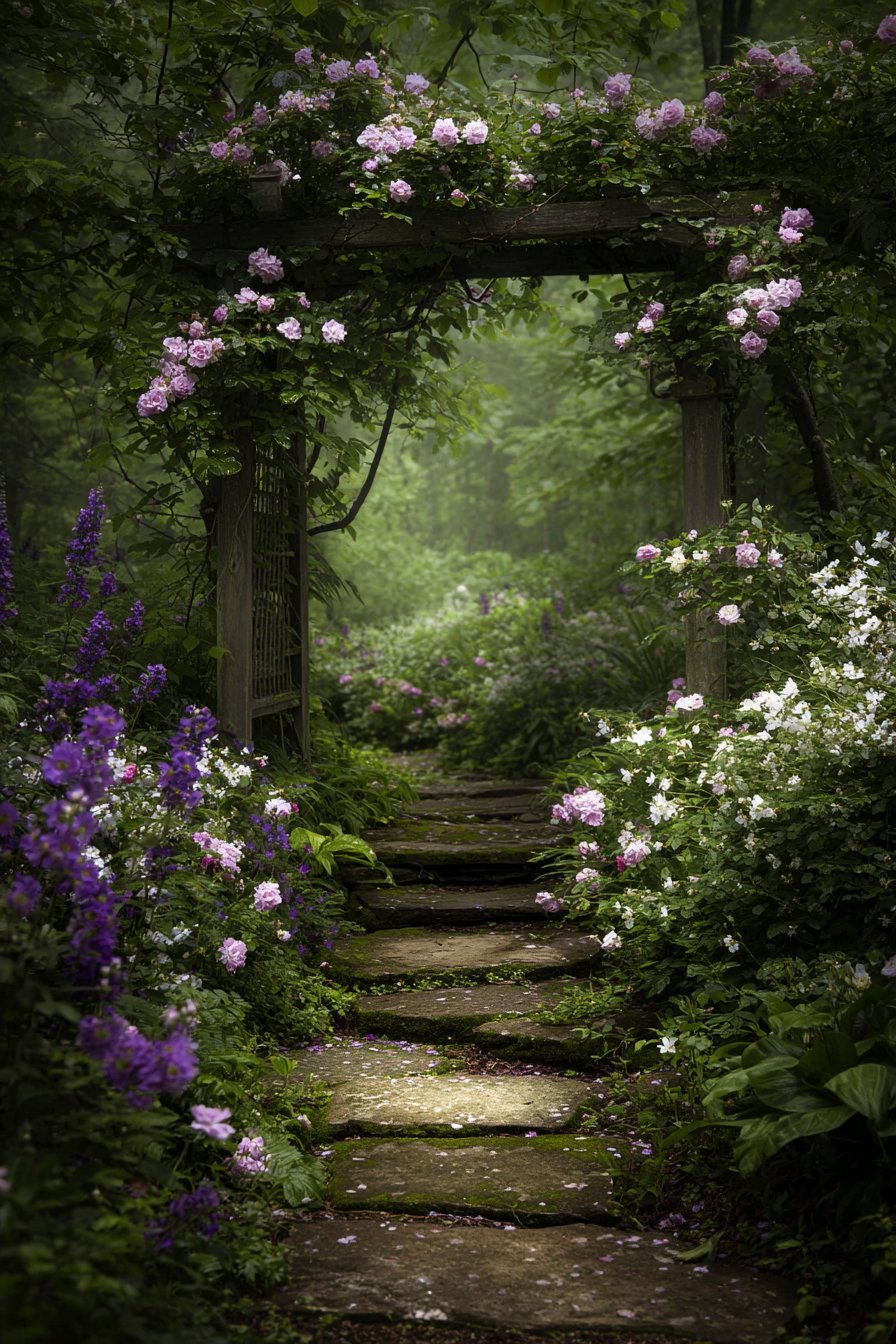 Romantic Garden Pathway