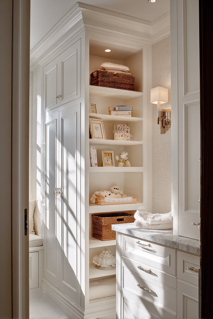 Floor-to-Ceiling Built-In Storage Wall