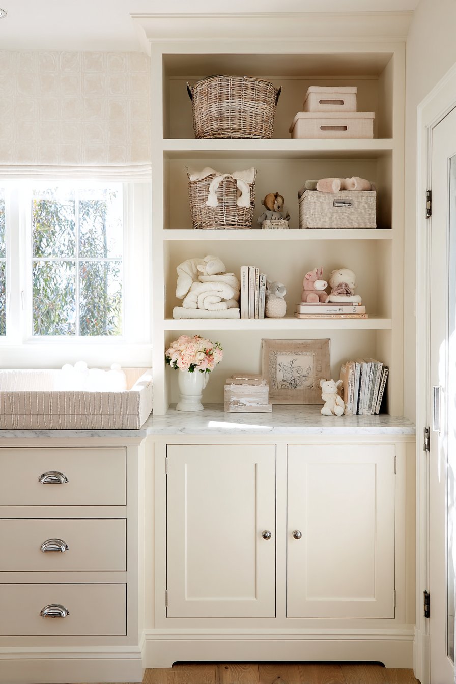 Floor-to-Ceiling Built-In Storage Wall