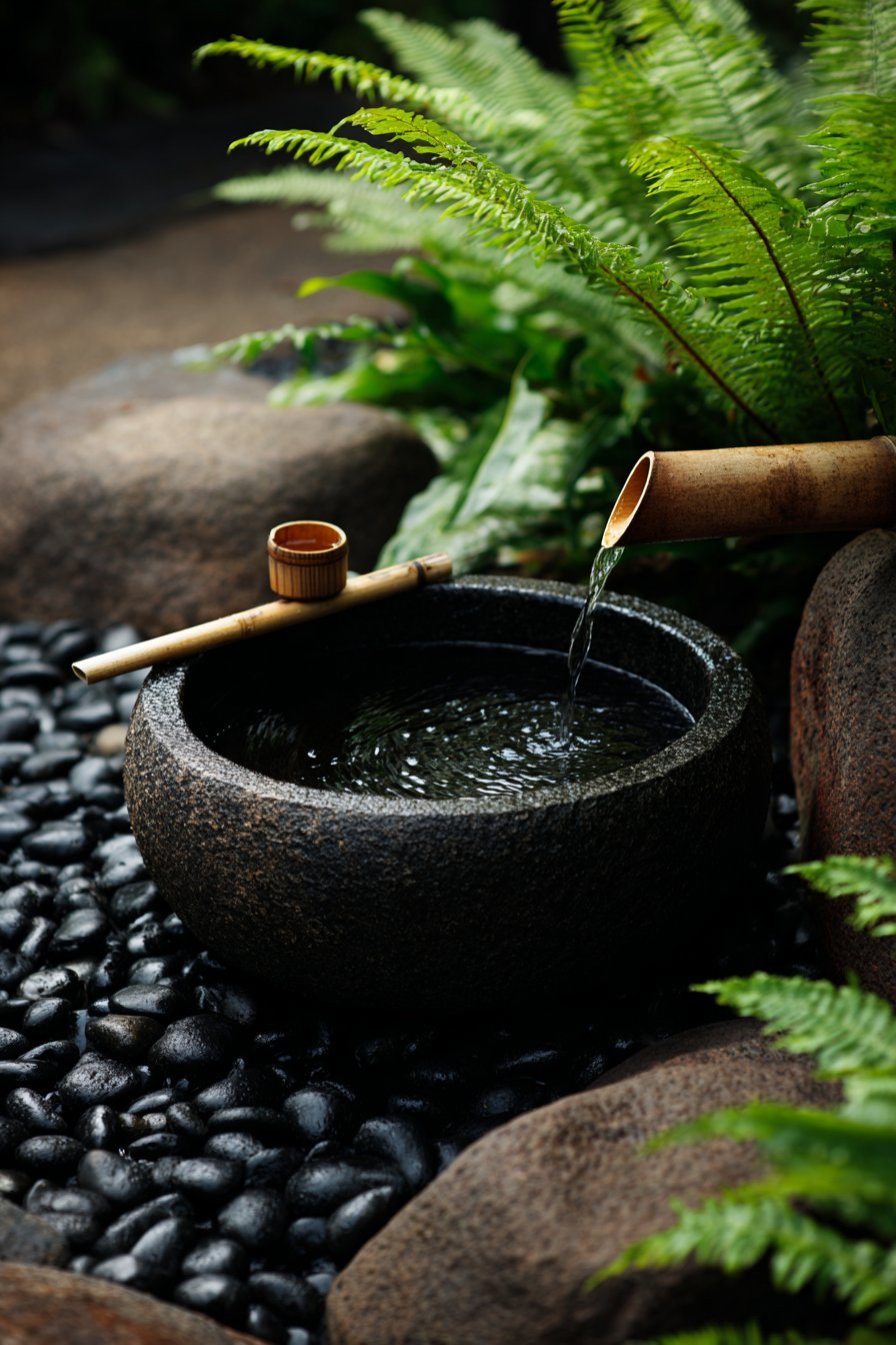 Traditional Stone Basin Water Feature