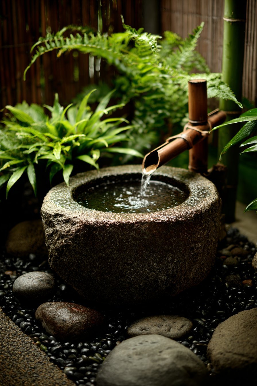 Traditional Stone Basin Water Feature