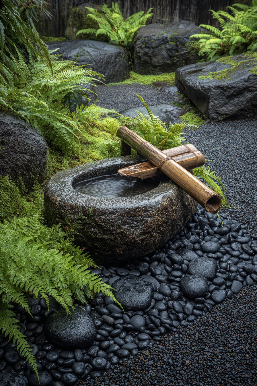 Traditional Stone Basin Water Feature