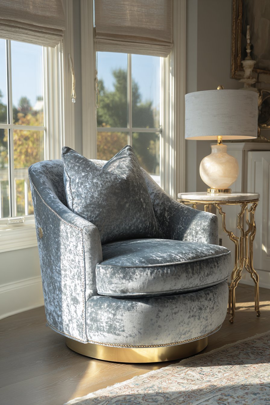 Velvet Nursing Glider Corner Sanctuary