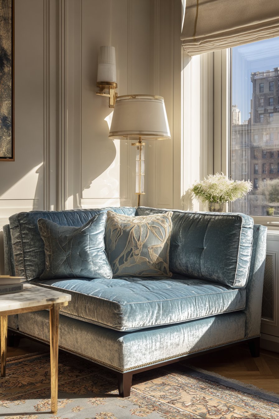 Velvet Nursing Glider Corner Sanctuary