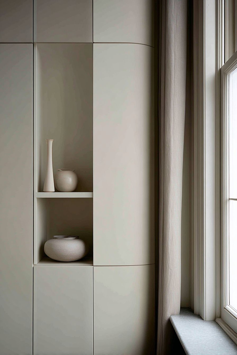 Seamless Built-In Storage Wall