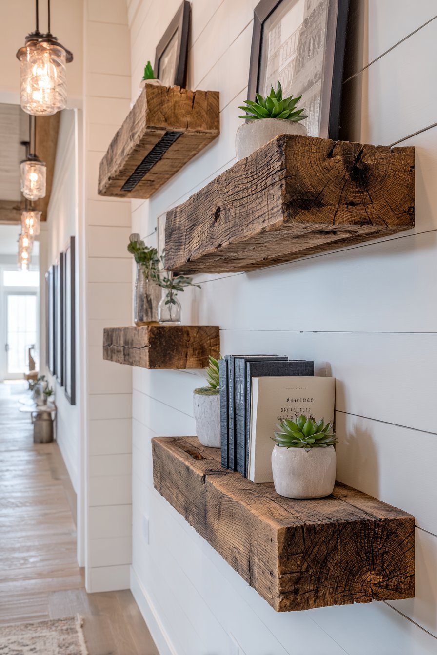 Floating Shelf Trio with Minimal Decor