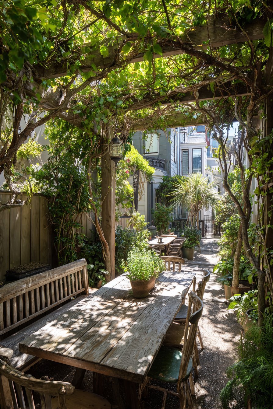 Rustic Outdoor Dining Corner