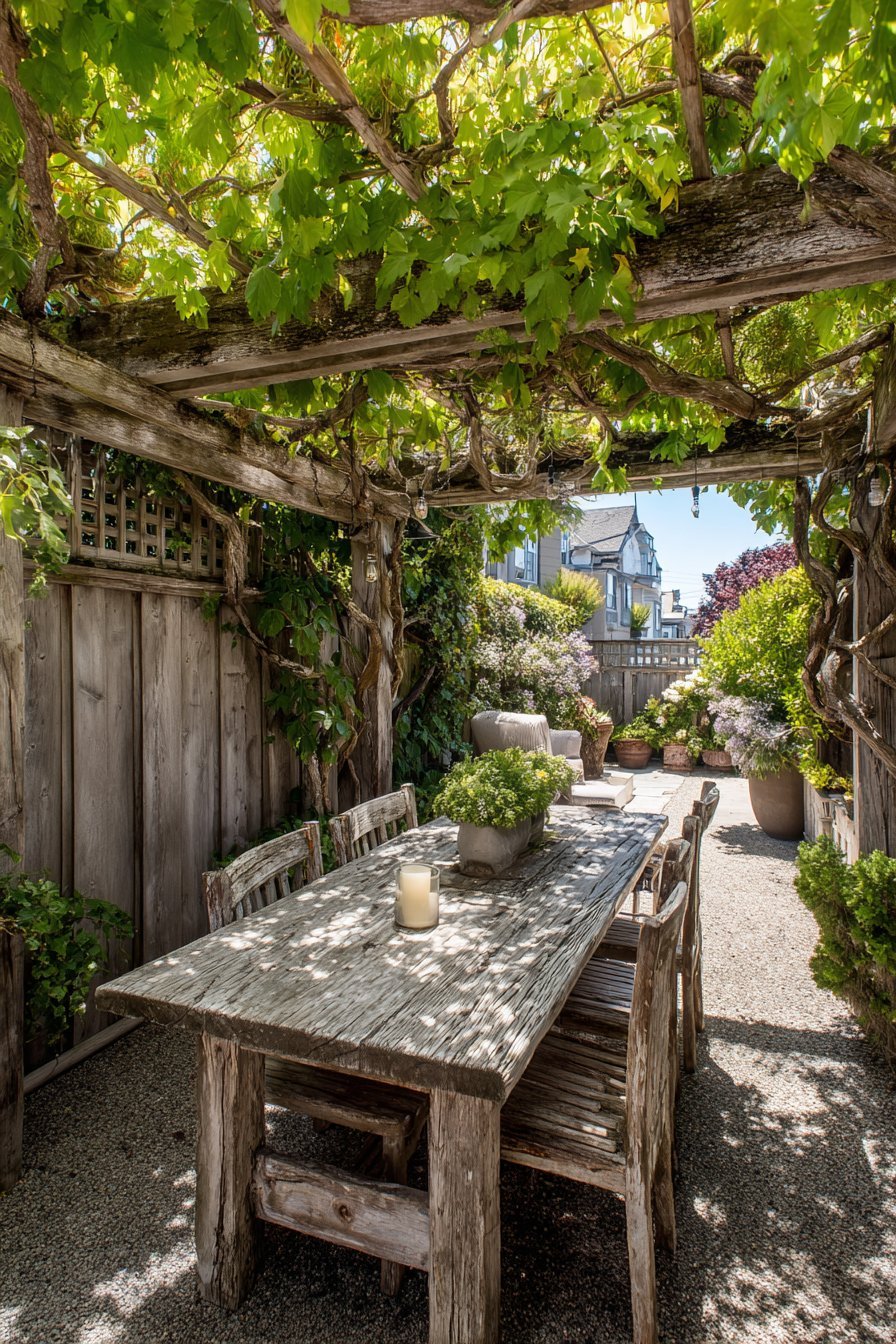 Rustic Outdoor Dining Corner