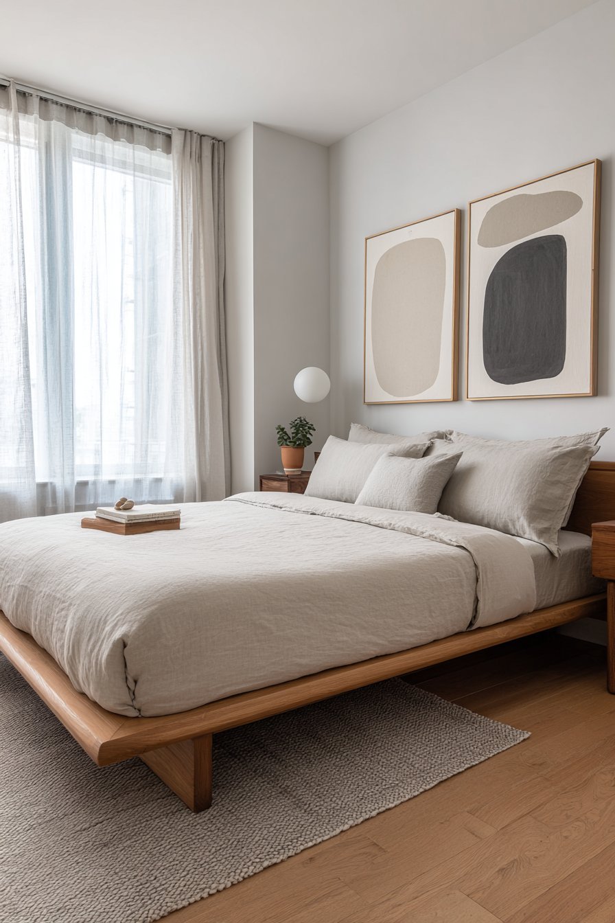 Minimalist Bedroom Canvas Display