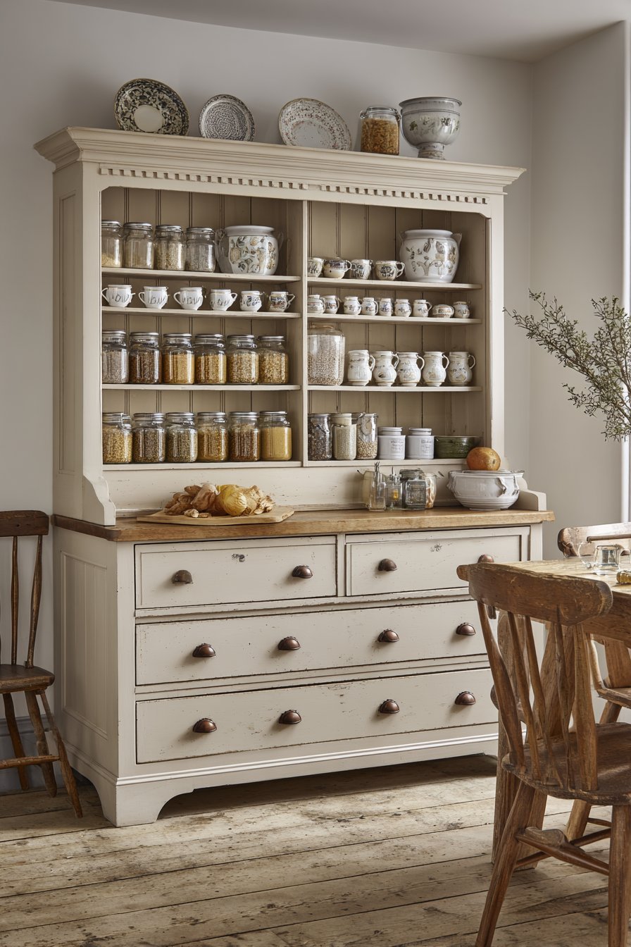 Antique Pine Dresser Storage Solution