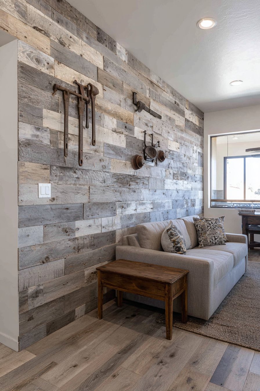 Reclaimed Barn Wood Accent Wall