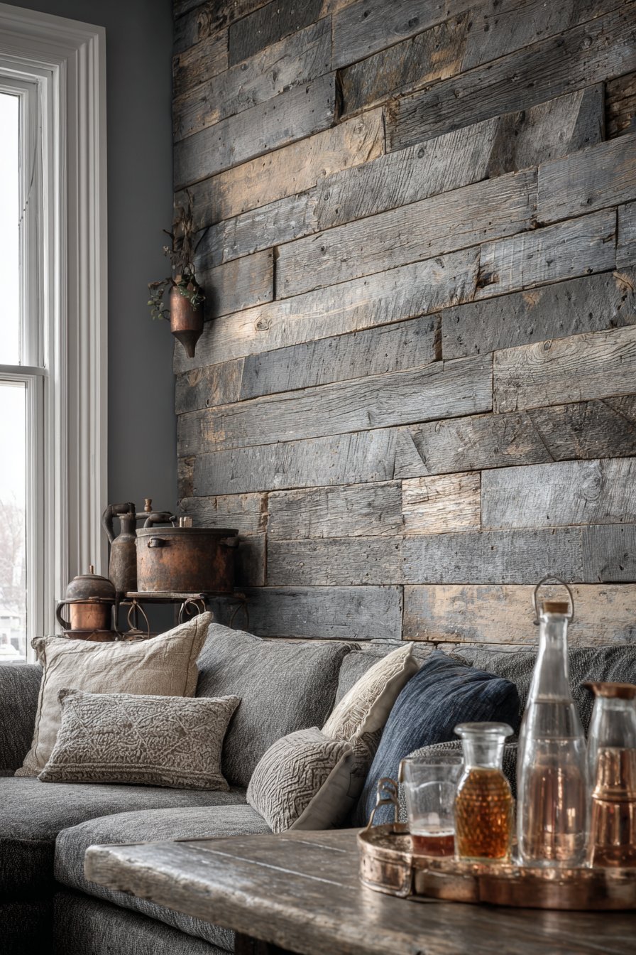 Reclaimed Barn Wood Accent Wall