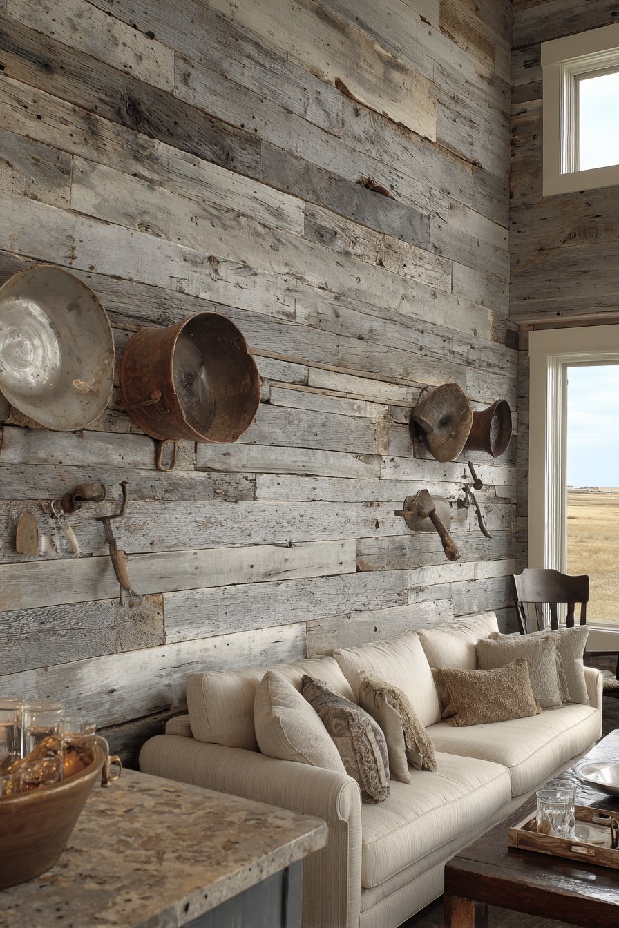 Reclaimed Barn Wood Accent Wall