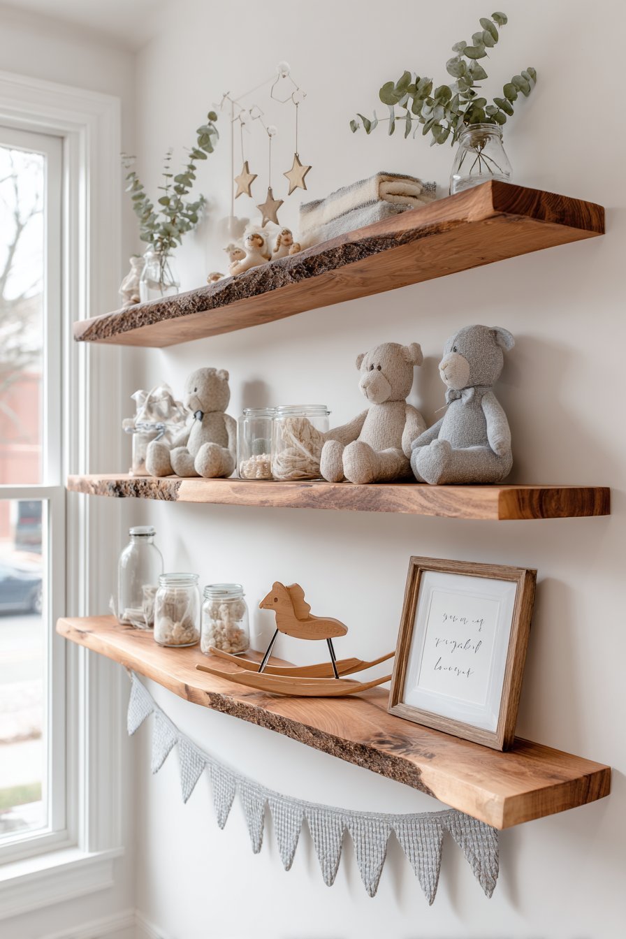 Modern Farmhouse Reclaimed Wood Floating Shelves